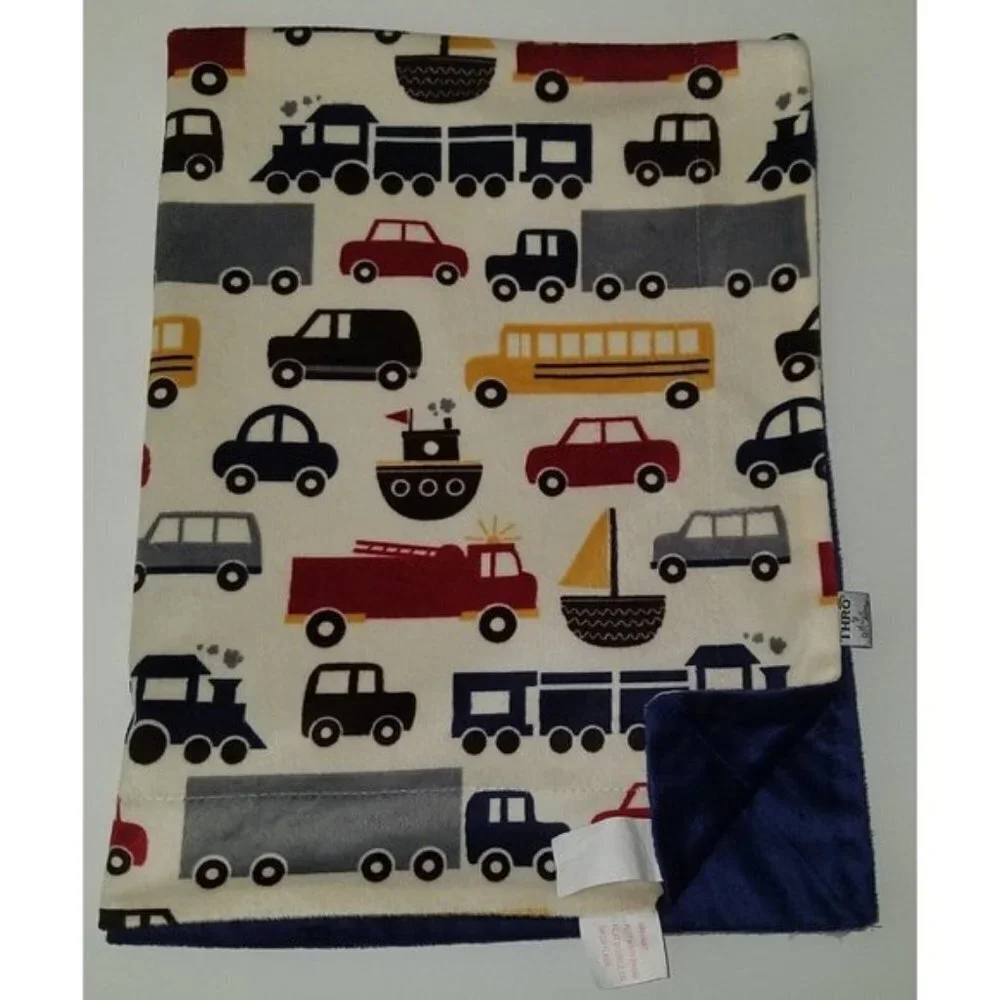 Thro by Marlo Lorenz Baby Blanket Car Bus Fire Truck Train Boat Semi Vehicles
